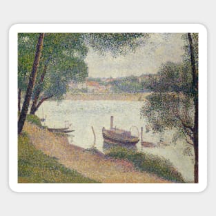 Gray weather, Grande Jatte by Georges-Pierre Seurat Magnet